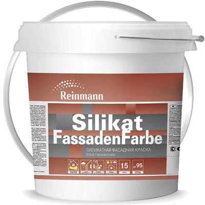 Краска фасадная силикатная REINMANN Silikat FassadenFarbe Белая база А 15 л