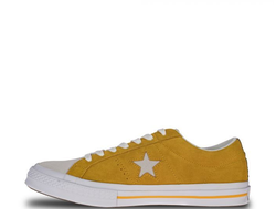 Кеды Converse One Star Woven Era Кожаные желто-белые