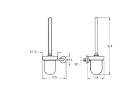 Держатель ершика, глянцевый хром, Vitra MINIMAX S, A44790
