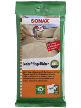 Салфетки для очистки кожаных поверхностей &quot;SONAX Leather care wipes&quot; 10 шт