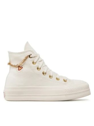 Кеды Converse Valentines Day белые с цепочкой