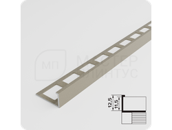 Окантовочный плиточный профиль из алюминия 10 мм. Лука ПК 01 бронза