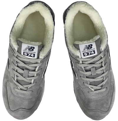 New Balance 574 Grey Blue с мехом
