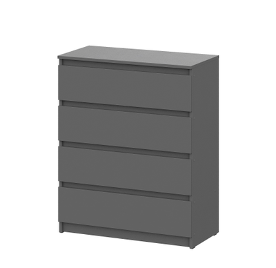 Денвер Комод 4 ящика Графит серый