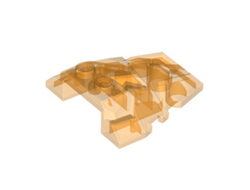 Wedge 4 x 4 Fractured Polygon Top, Trans-Orange (64867 / 6120910 / 6174064 / 6251961)