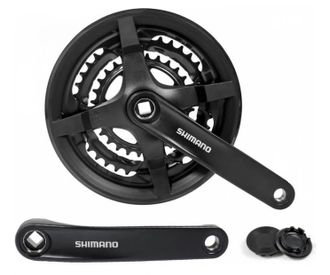 Система Shimano TY301, 175 мм, кв., 48/38/28, с защ., черн., AFCTY301E888CL