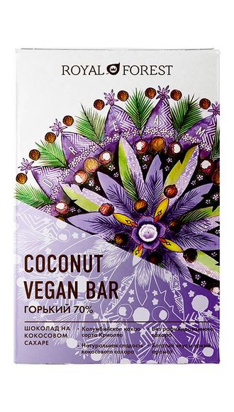 Шоколад горький 70% "Vegan Coconut Bar", 50 гр RF