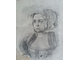 "Женский портрет" бумага карандаш Кондратова О.Е. 1975 год