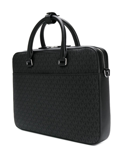Сумка Майкл Корс для ноутбука с логотипом черная