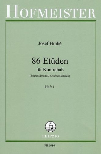 Hrabe, Joseph 86 Etuden Band 1 (Nr.1-44) : for Double-bass