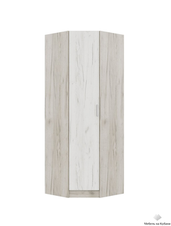 Гармония ШУ 601 М Шкаф угловой Крафт белый/Крафт серый