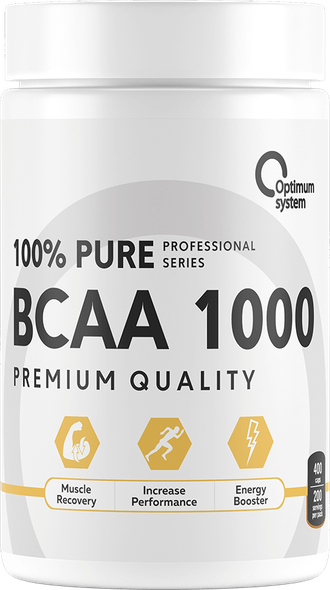 BCAA 1000 (400 КАПСУЛ) OPTIMUM SYSTEM