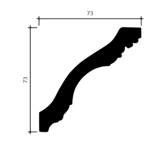 Карниз 1.50.184 - 73*73*2000мм