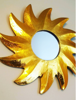 Настенное ПАННО с зеркалом Солнце (Индонезия)