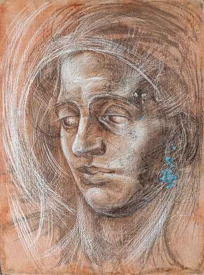 "Ночь" картон масло Комиссаров В.П. Резниченко Н.Г. 1990-е годы