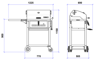 Гриль Грильвер Комфорт - Размеры