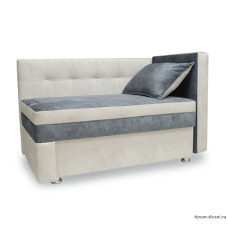Кушетка Лилия, Серая/Слоновая кость Правая