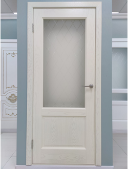 Межкомнатная Дверь ДО Кантри-К тон 42 шпон ясень бисквит