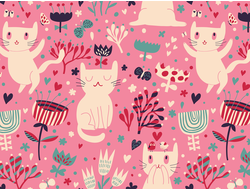 Обогреватель-картина "Розовые котики"