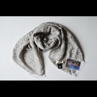 Серый женский платок из хлопка Vizio Италия F 61  фото