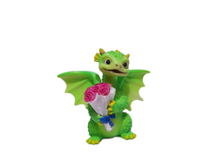 Дракон с букетом цветов символ года 2024