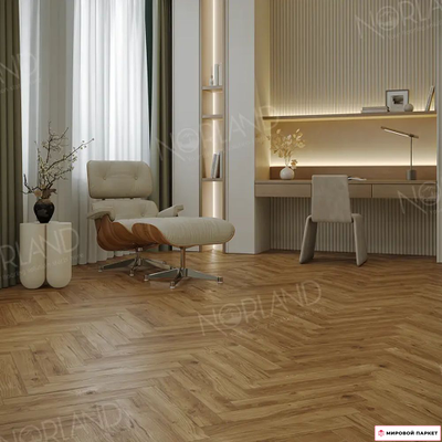 Ламинат Norland Herringbone Elegant Strong Дуб Корсика LF304-18 34 класс толщина 12 мм с фаской