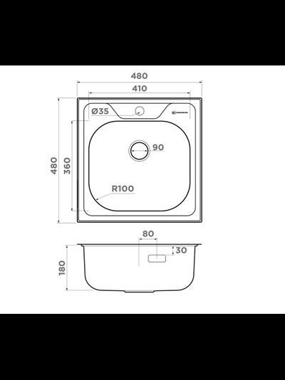 Мойка OMOIKIRI SARU 48 IN