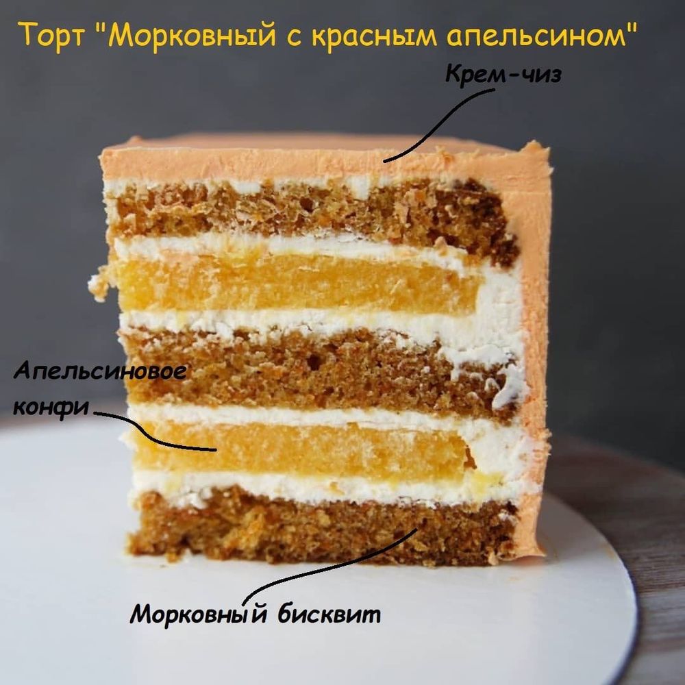 Нежный морковный торт с творожным кремом