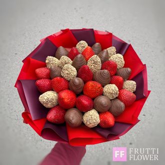 Букет из клубники в шоколаде №11 в Ростове-на-Дону | FRUTTI FLOWER