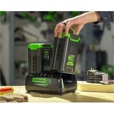 Двухпортовое зарядное устройство Greenworks G60DC10 10А