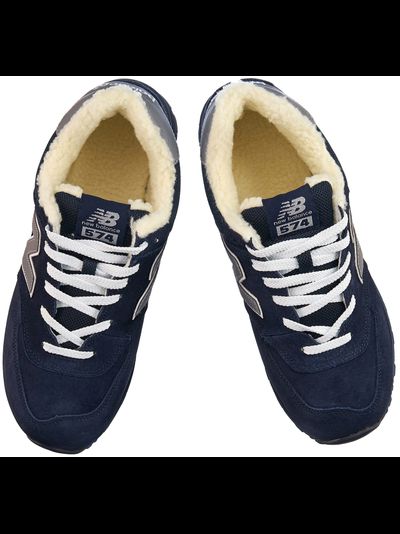 New Balance 574 Navy Blue с мехом