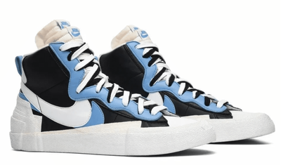 Nike Blazer Sacai Mid Blue (Голубые белые) сбоку