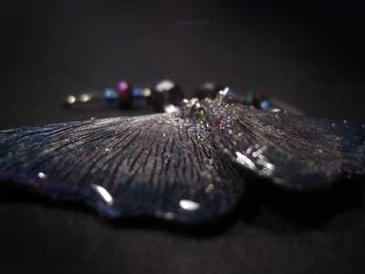 "Крылышки Пыльной Феи", волшебные серьги в северном стиле