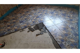 Укладка напольной плитки по диагонали
