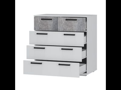 Комод Стандарт-5 NEW Белый/цемент светлый, Ш800хГ460хВ829