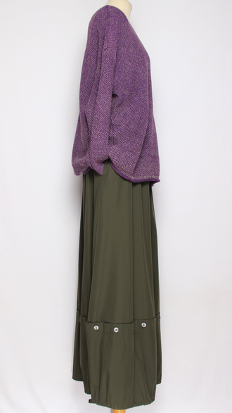 ДЖЕМПЕР ХЛОПОК "ВАРЕНЫЙ ЗАПЛАТКА" сирень, винный до р.54