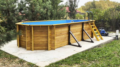 Деревянный морозоустойчивый бассейн "Ангара" 600 х 250 х 145 см Кристалл