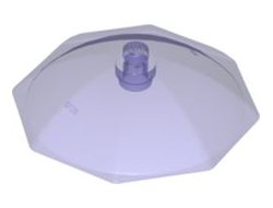 Minifigure, Utensil Umbrella Top with No Bottom Flaps, 6 x 6 with Top Stud, Trans-Purple (4094 / 4500607 / 6431677)