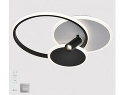 Estares св-к-люстра св/д управл. ECLIPS 75W R (7500Lm) 2K-4K-6K 480x425x130 пульт ДУ черн/бел IP20