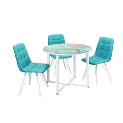 Стул Прайд 1 ткань велюр Velluto 44, каркас Белый