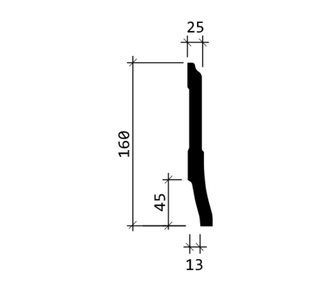 Плинтус 1.53.105 - 160*25*2000мм