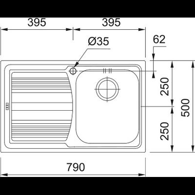 Мойка Franke Logica Line LLX 611 чаша справа