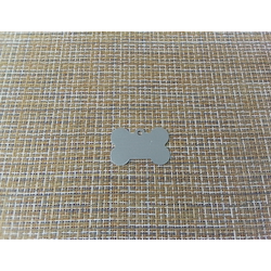 Подвеска кулон кость 38x25 мм алюминий серый