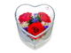 Композиция из роз в виде сердца, HMR / Цветы в стекле / Подарок к 8 марта