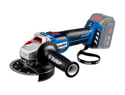 Бесщеточная угловая шлифмашина ЗУБР Профессионал, без АКБ, в коробке, 20 В (AB-125)