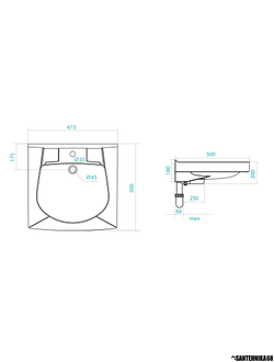 Умывальник над стиральной машиной Santek Пилот 50 60 1.WH30.1.970