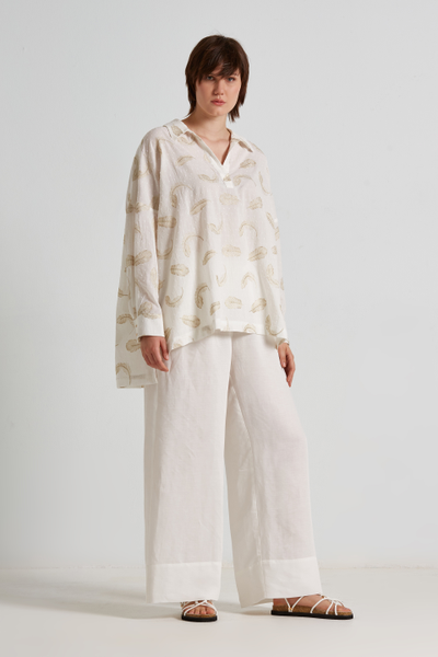 Блуза легкая с золотой вышивкой (модификация 1)