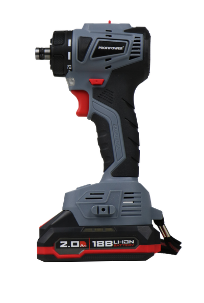 Аккумуляторный бесщеточный шуруповерт со сменными насадками PROFIPOWER MKBL-18BM