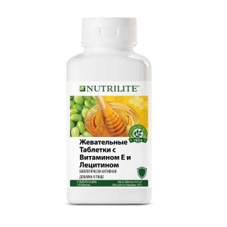 NUTRILITE™ Жевательные таблетки с витамином Е и лецитином (110 табл)