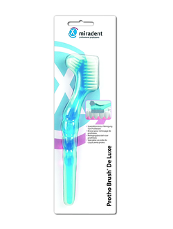 Щетка для очистки зубных протезов Protho Brush De Luxe, голубая, Miradent.